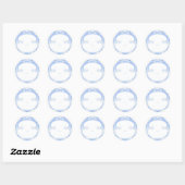 Sticker Rond Flacon de neige bleu glace (Feuille)