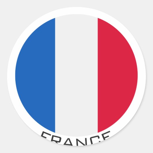 Sticker Rond Flag de France (Devant)