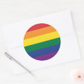 Sticker Rond Flag de Rainbow (Enveloppe)