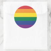 Sticker Rond Flag de Rainbow (Sac)