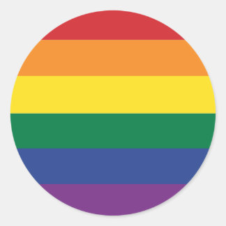 Sticker Rond Flag de Rainbow