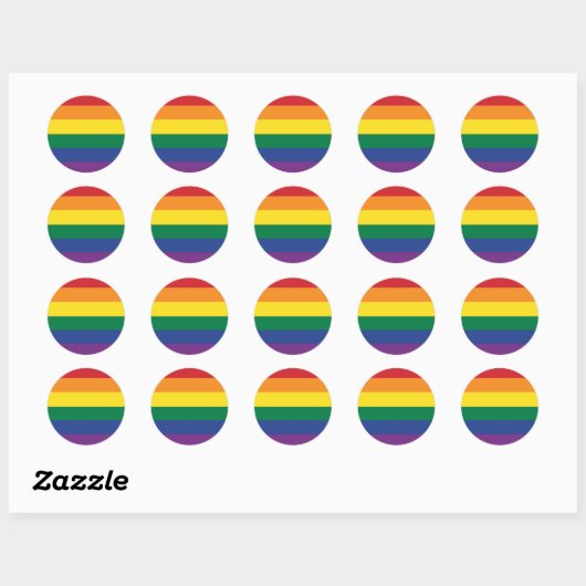Sticker Rond Flag de Rainbow (Feuille)