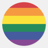 Sticker Rond Flag de Rainbow (Devant)