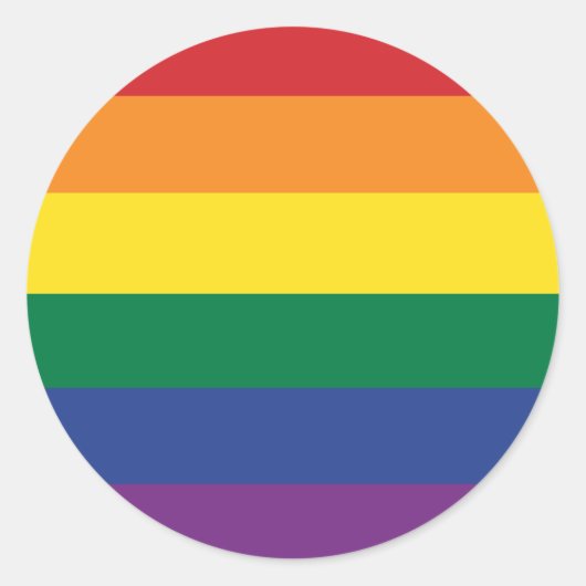 Sticker Rond Flag de Rainbow (Devant)