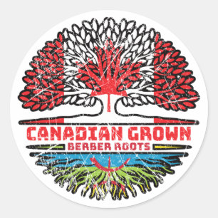 Sticker Rond Flag des Trois Canadiens du Canada