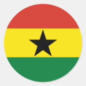 Sticker Rond Flag du Ghana (Devant)