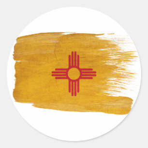 Sticker Rond Flag du Nouveau-Mexique