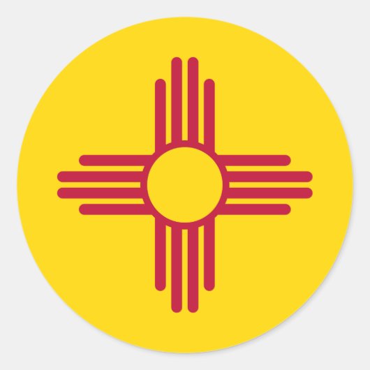 Sticker Rond Flag du Nouveau-Mexique (Devant)