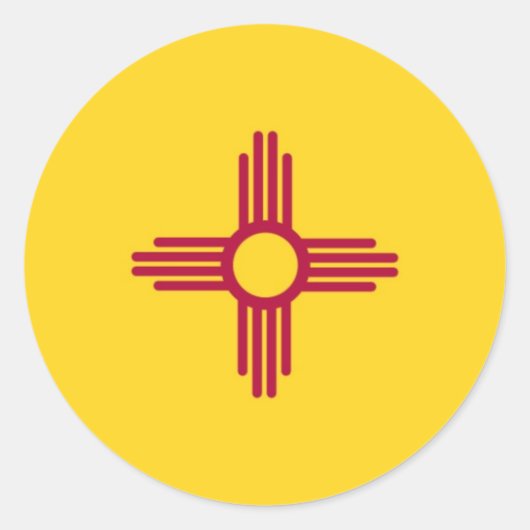 Sticker Rond Flag du Nouveau-Mexique (Devant)