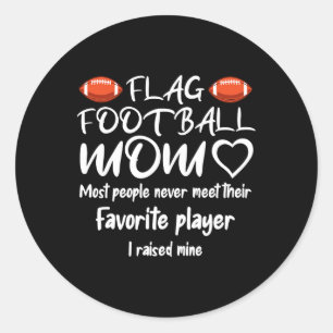 Sticker Rond Flag Football Maman