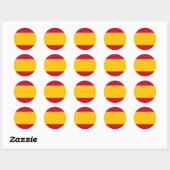 Sticker Rond Flag of Spain, Bandera de España, Bandera Española (Feuille)