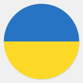 Sticker Rond Flag of Ukraine (Devant)