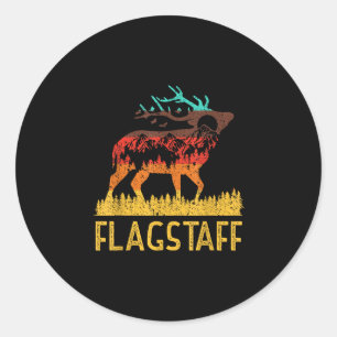 Sticker Rond Flagstaff - amour de la nature vintage randonnée 7