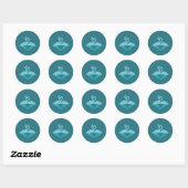 Sticker Rond Flamant rose (Feuille)