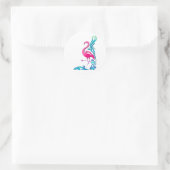 STICKER ROND FLAMANT ROSE 1 (Sac)