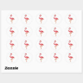 Sticker Rond Flamant rose Franklin (Feuille)