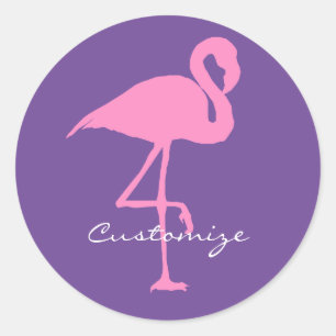Sticker Rond Flamant rose rose Thunder_Cove