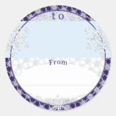 Sticker Rond Flambeaux de Noël (Devant)