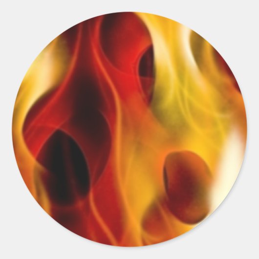Sticker Rond Flames (Devant)