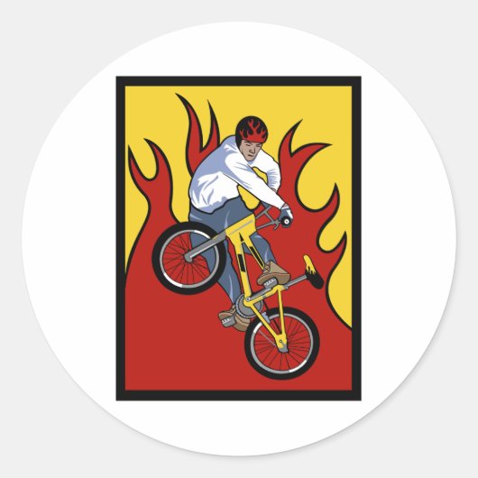 Sticker Rond Flames BMX (Devant)
