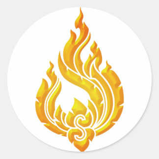 Sticker Rond Flames de Granok