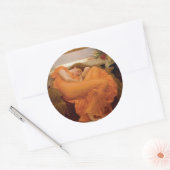 Sticker Rond Flaming June par Frederic Leighton (Enveloppe)