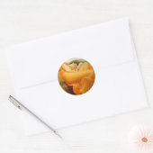 Sticker Rond Flaming June par Frederick Leighton (Enveloppe)