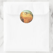 Sticker Rond Flaming June par Lord Frederic Leighton (Sac)