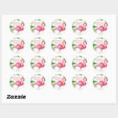 Sticker Rond Flamingle (Feuille)