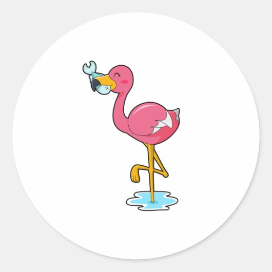 Sticker Rond Flamingo (Devant)