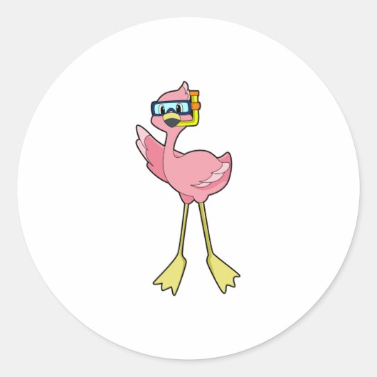 Sticker Rond Flamingo (Devant)