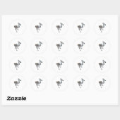 Sticker Rond Flamingo as Robot (Feuille)