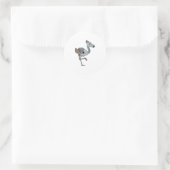 Sticker Rond Flamingo as Robot (Sac)