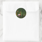 STICKER ROND FLAMINGO ROSE (Sac)