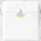 Sticker Rond Flamingo Rose Anniversaire 2ème Anniversaire (Sac)
