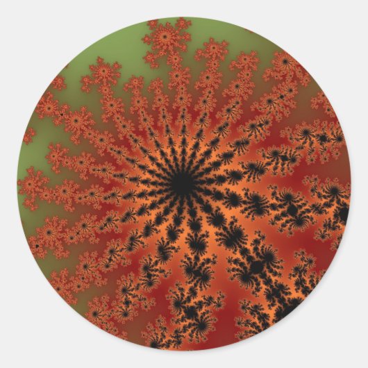 Sticker Rond Flamme d'automne (Devant)