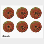Sticker Rond Flamme d'automne (Feuille)