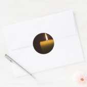 Sticker Rond flamme de bougie (Enveloppe)