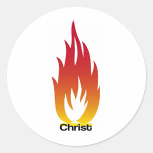 Sticker Rond Flamme du Christ