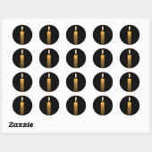 Sticker Rond Flamme éternelle (Feuille)