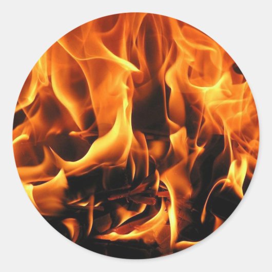 Sticker Rond flammes (Devant)