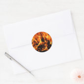 Sticker Rond flammes (Enveloppe)