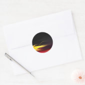 Sticker Rond Flammes chaudes (Enveloppe)