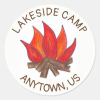 Flammes de feu de camp d'été Customisées