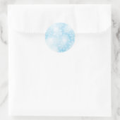 Sticker Rond Flammes de neige et lumières bleues (Sac)