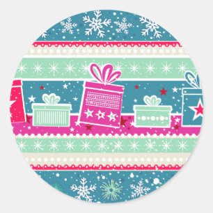 Sticker Rond Flammes de neige et présentations personnalisées