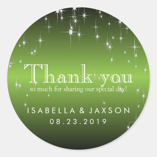 Sticker Rond Flammes en métal vert citron (Devant)