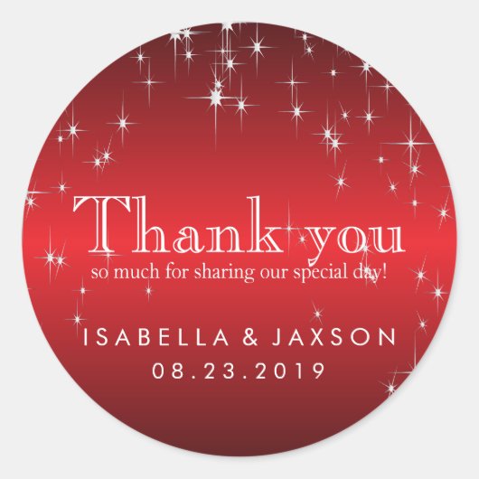 Sticker Rond Flammes en rouge métallique (Devant)