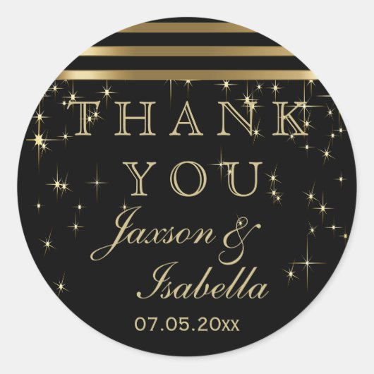 Sticker Rond Flammes noires et or avec Barres (Devant)