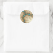 Sticker Rond Flash bleu - Fractal (Sac)
